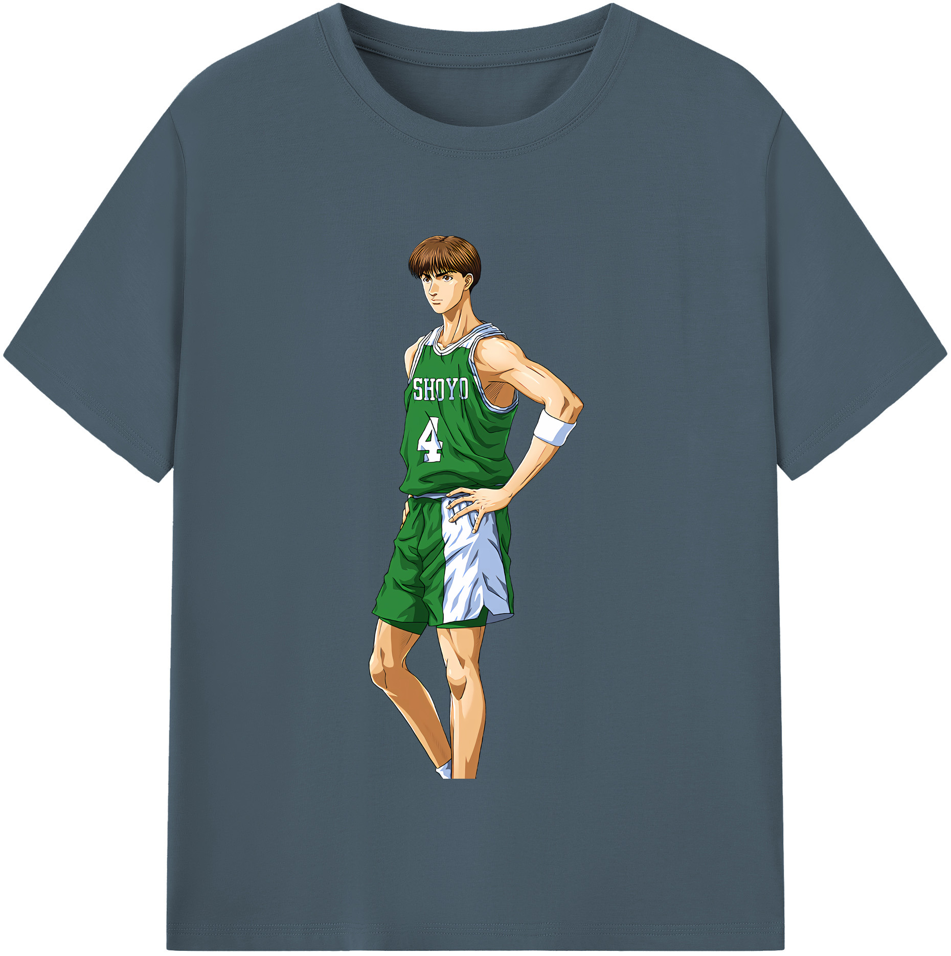 SLAM DUNK／スラムダンク 綿100％半袖Tシャツ（フロントプリント）